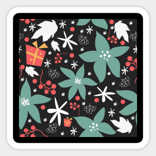 Poinsettia Sticker